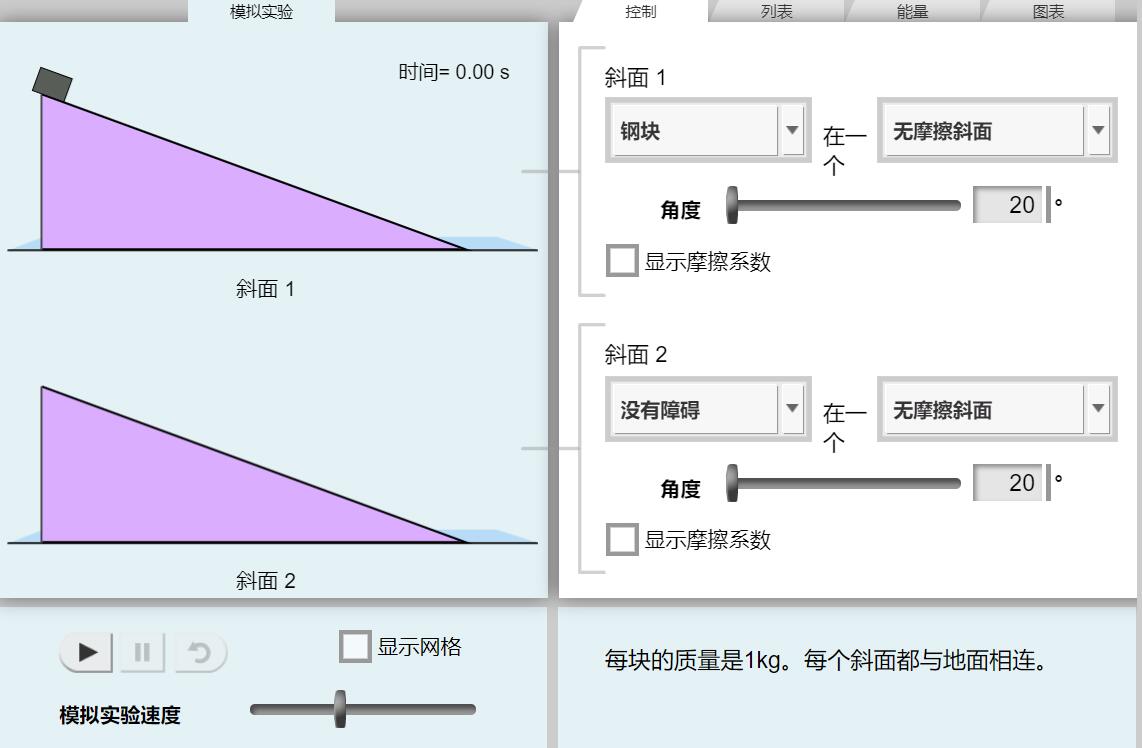 斜面滑动物体