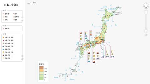 日本工业分布