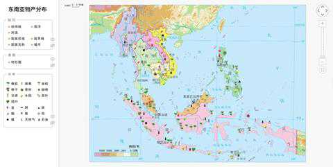 东南亚物产分布