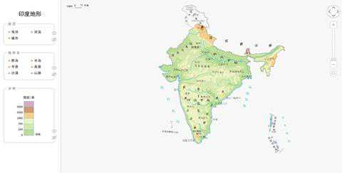 印度地形分布
