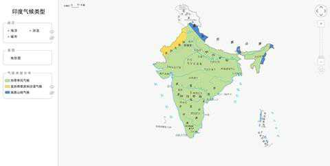 印度气候类型分布