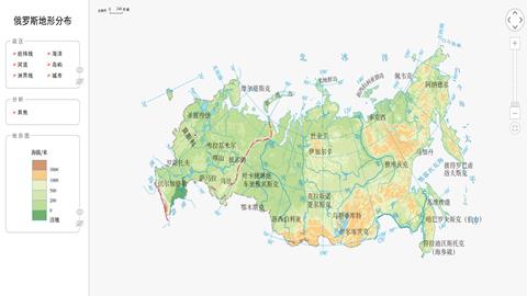 俄罗斯地形分布