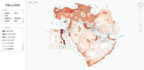 中东人口分布
