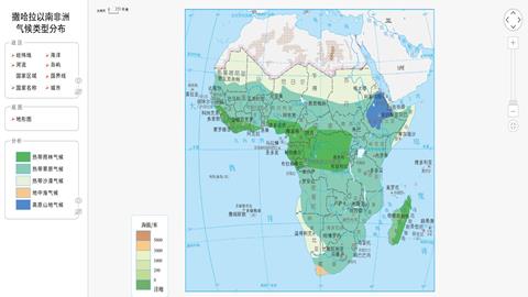 撒哈拉以南非洲气候类型分布