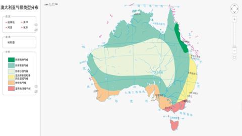 澳大利亚气候类型分布