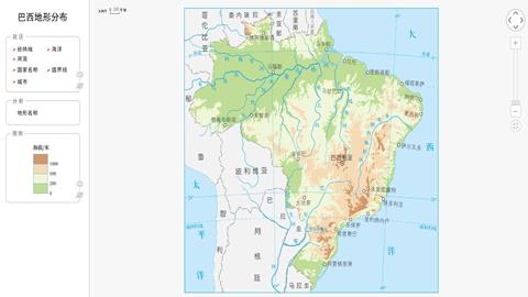 巴西地形分布
