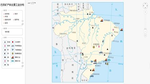 巴西矿产和主要工业分布