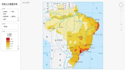 巴西人口密度分布