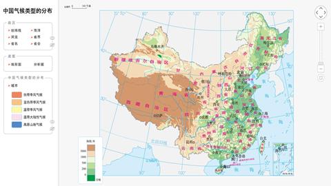 中国气候类型的分布