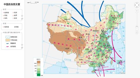 中国主要气象灾害的分布