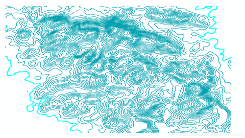 沙丘等高线地图