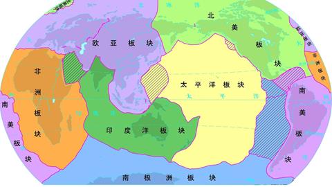 大洲大洋空白图