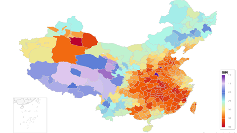某日我国部分城市空气质量状况图