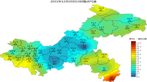 我国东部地区某地天气预报图