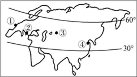 亚欧大陆局部轮廓图