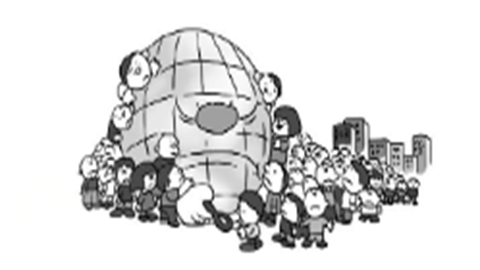 漫画不堪重负的地球