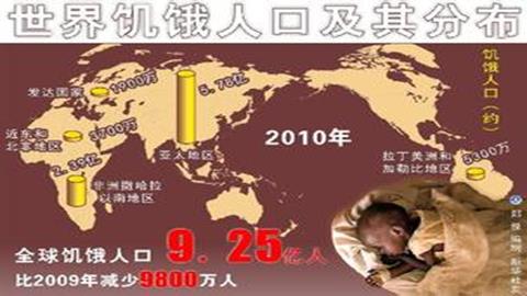 世界饥饿人口分布