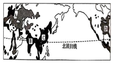 世界部分地区人口分布