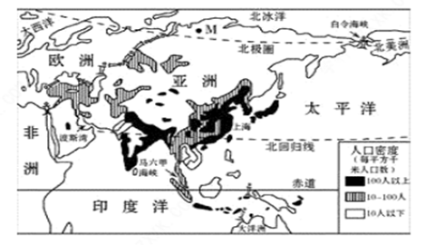 亚洲人口分布图