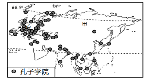 亚欧两大洲孔子学院分布图