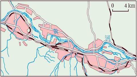 黄河附近的聚落