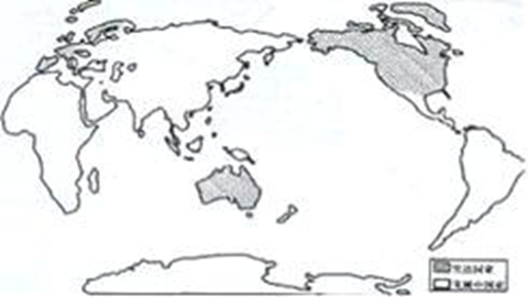 世界主要发达国家和发展中国家分布图