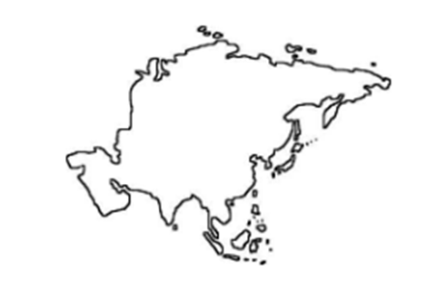 亚洲示意图