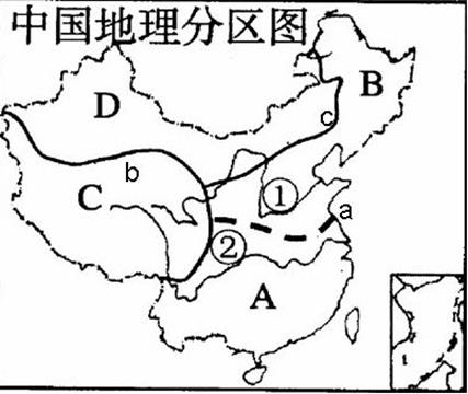 中国地理分区图