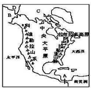 北美洲地形图