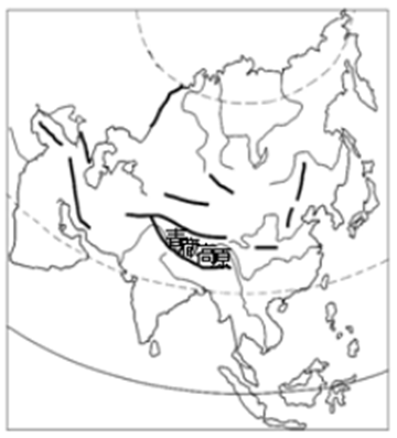 亚洲地形图