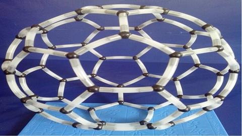 图片炭和炭的氧化物-碳60分子结构图