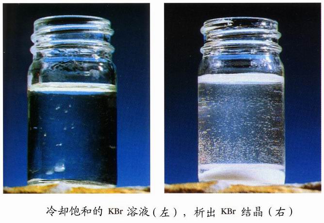 图片冷却溴化钾溶液