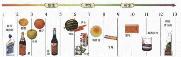 图片身边一些物质的PH值