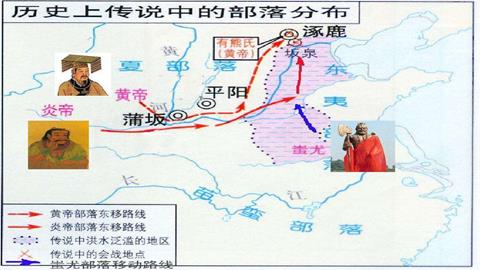 图片传说中的主要部落及部族分布