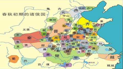 图片春秋初期诸侯国分布示意图