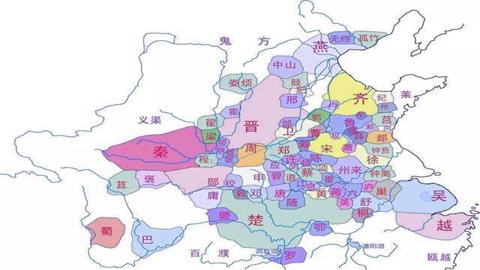 图片春秋时期诸侯国分布示意图