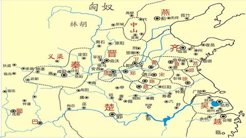 图片春秋时期诸侯国分布示意图