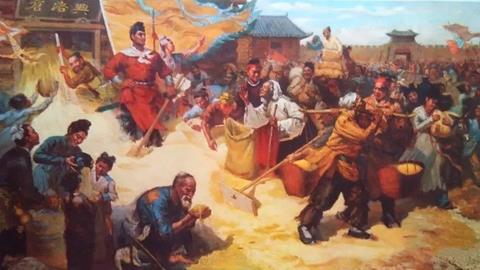 图片农民将三分之二的收获物上缴国家
