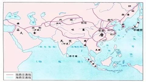 图片汉代海上航路示意图