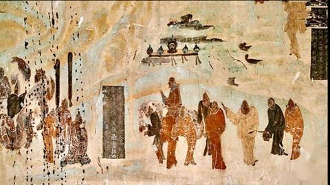 图片张骞拜别汉武帝出使西域图（敦煌壁画）