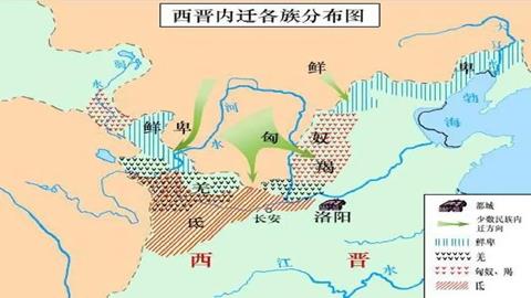 图片西晋内迁各族分布图