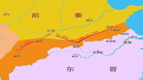 图片东晋前秦并立形势