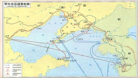 图片甲午中日战争示意图