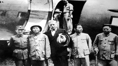 图片毛泽东等赴重庆谈判