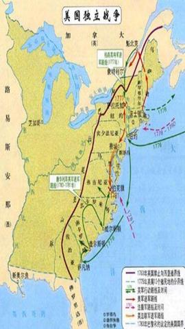 图片美国独立战争形势图