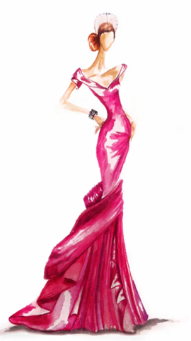 图片图片素材：服装设计效果图（水粉）