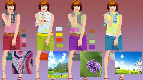 图片服装搭配中的色彩混合