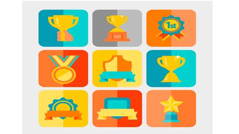 图片奖杯和奖牌图标设计