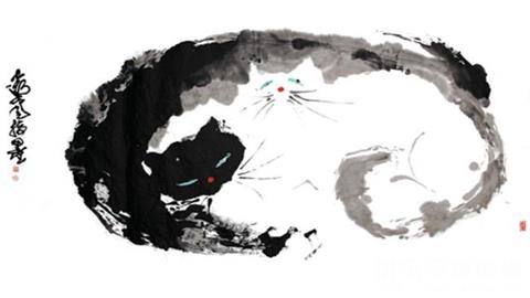 图片何远鸣泼墨画马