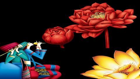 图片花儿与少女